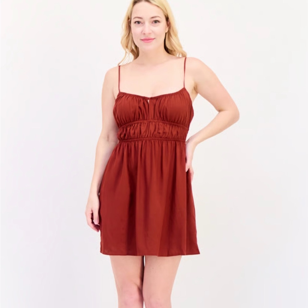 Pull&Bear Rust Red Dress